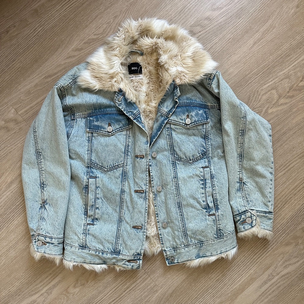 BDG Faux Fur Denim Jacket